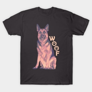 German Shepherd Says Woof T-Shirt